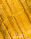 Bright Marigold Yellow Pure Kanchipuram Silk Handloom Saree 