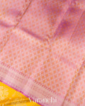 Bright Marigold Yellow Pure Kanchipuram Silk Handloom Saree 