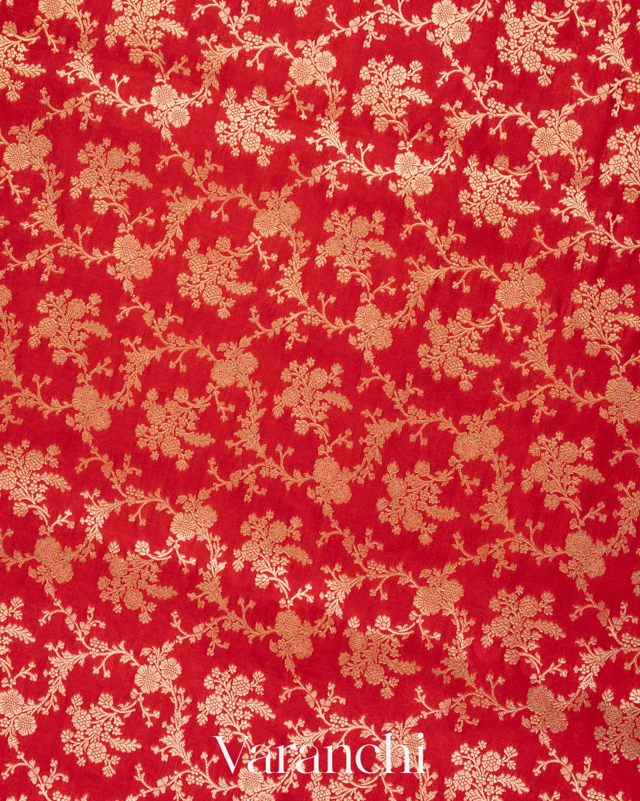 Vermilion Red Pure Katan Silk Handloom Saree