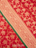 Vermilion Red Pure Katan Silk Handloom Saree