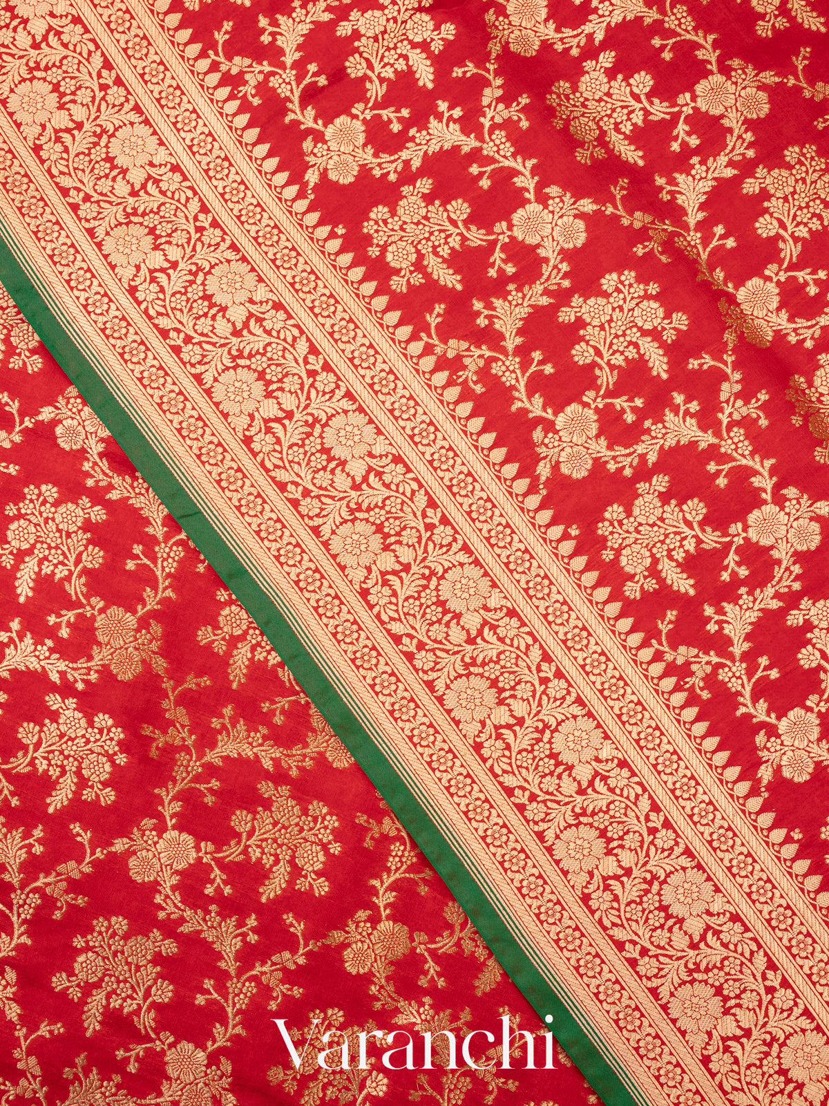 Vermilion Red Pure Katan Silk Handloom Saree