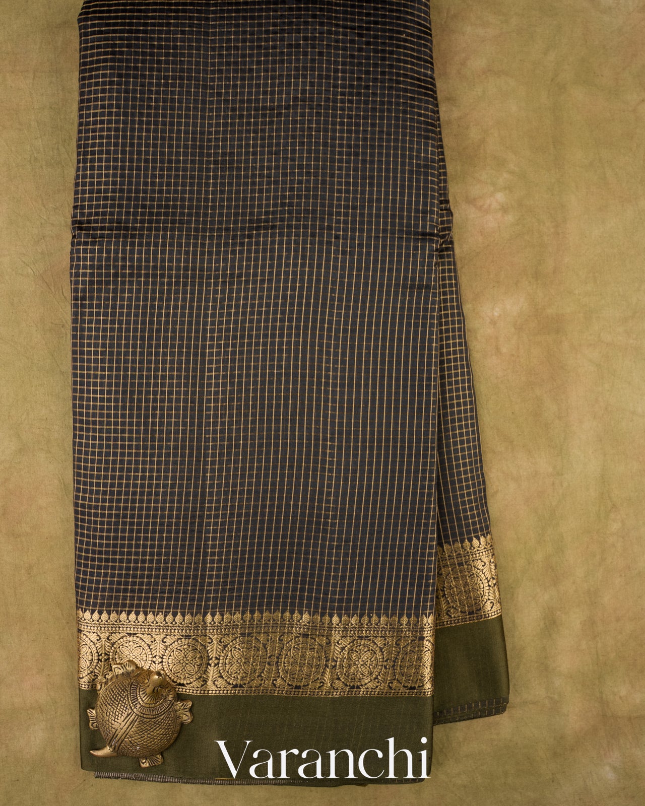 Black Pure Katan Silk Saree