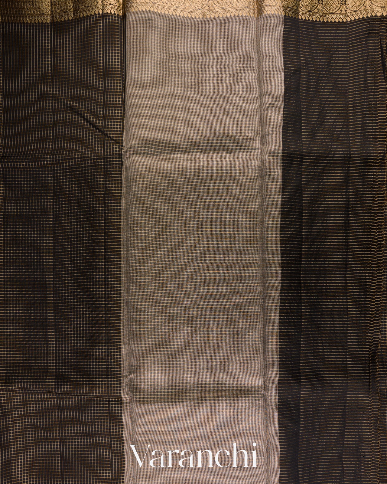 Black Pure Katan Silk Saree