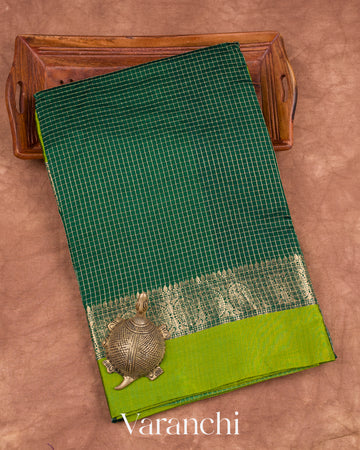 Bottle Green Pure Katan Silk Saree