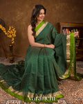 Bottle Green Pure Katan Silk Saree