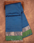 Ink Blue Pure Katan Silk Saree