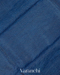 Ink Blue Pure Katan Silk Saree