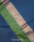Ink Blue Pure Katan Silk Saree