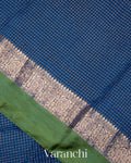 Ink Blue Pure Katan Silk Saree