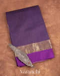 Purple Pure Katan Silk Saree