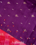 Soft Pink Scallop Embroidered Border Pure Kota Katan Silk Saree