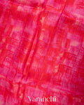 Soft Pink Scallop Embroidered Border Pure Kota Katan Silk Saree