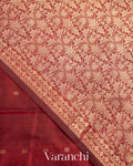 Dark Maroon Pure Katan Silk Handloom Saree