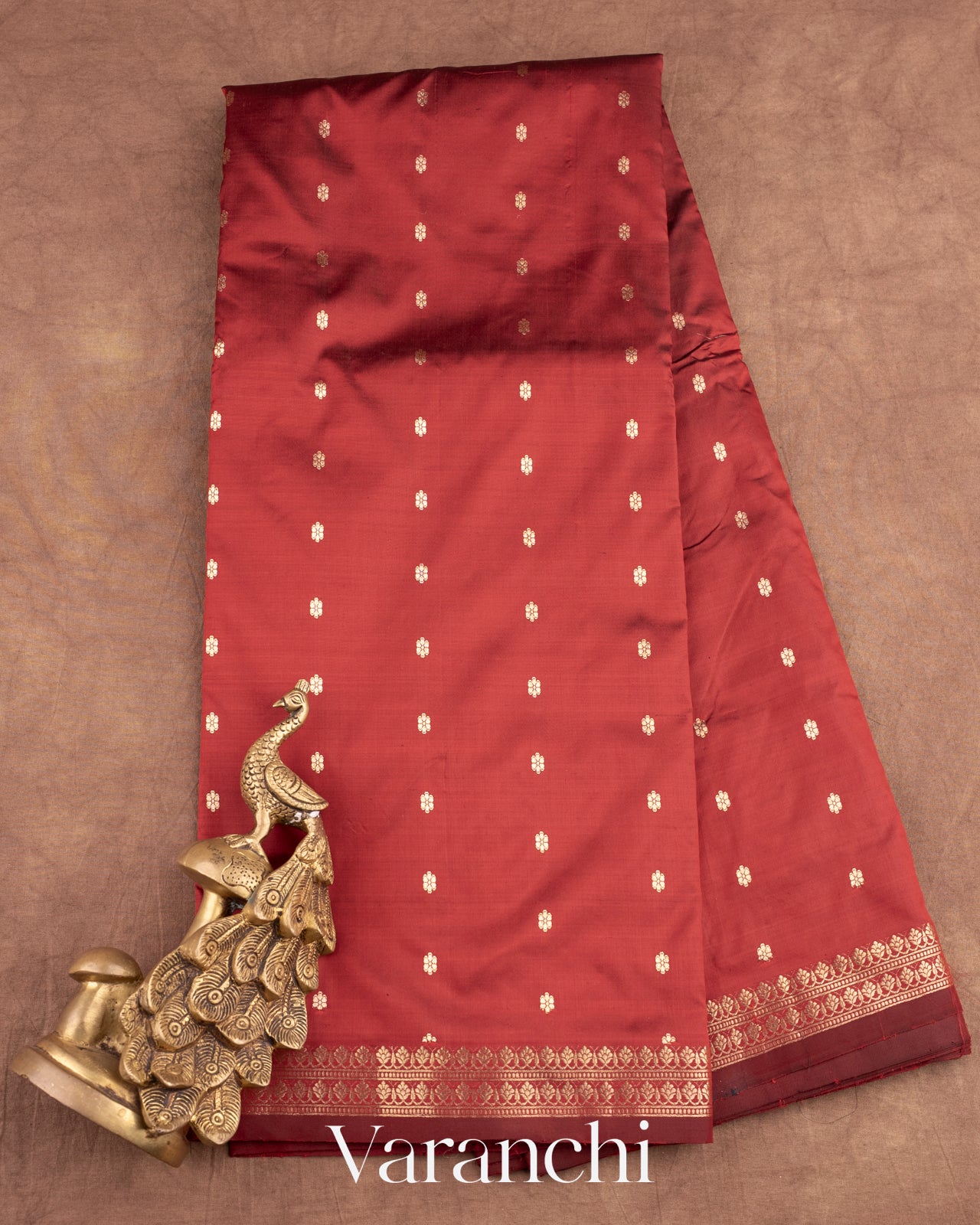 Dark Maroon Pure Katan Silk Handloom Saree
