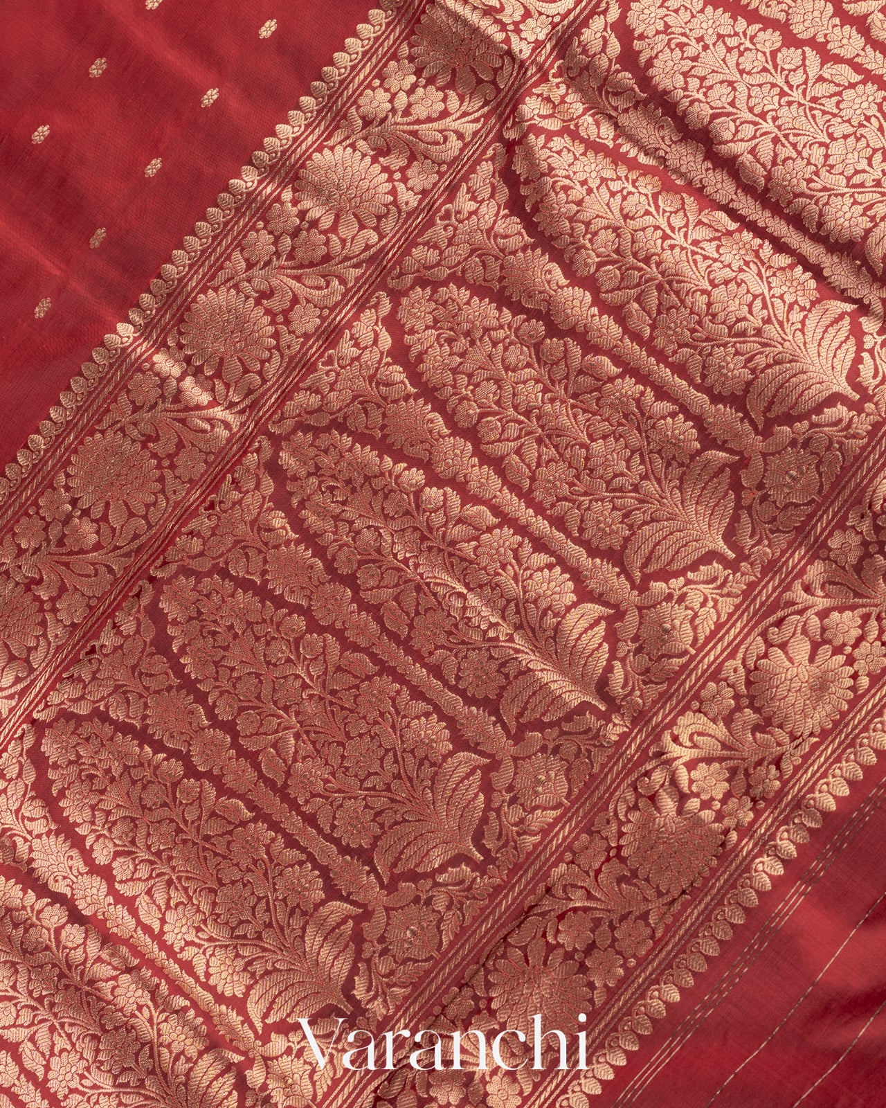 Dark Maroon Pure Katan Silk Handloom Saree
