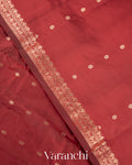Dark Maroon Pure Katan Silk Handloom Saree
