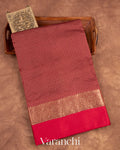 Maroon Pure Katan Silk Saree