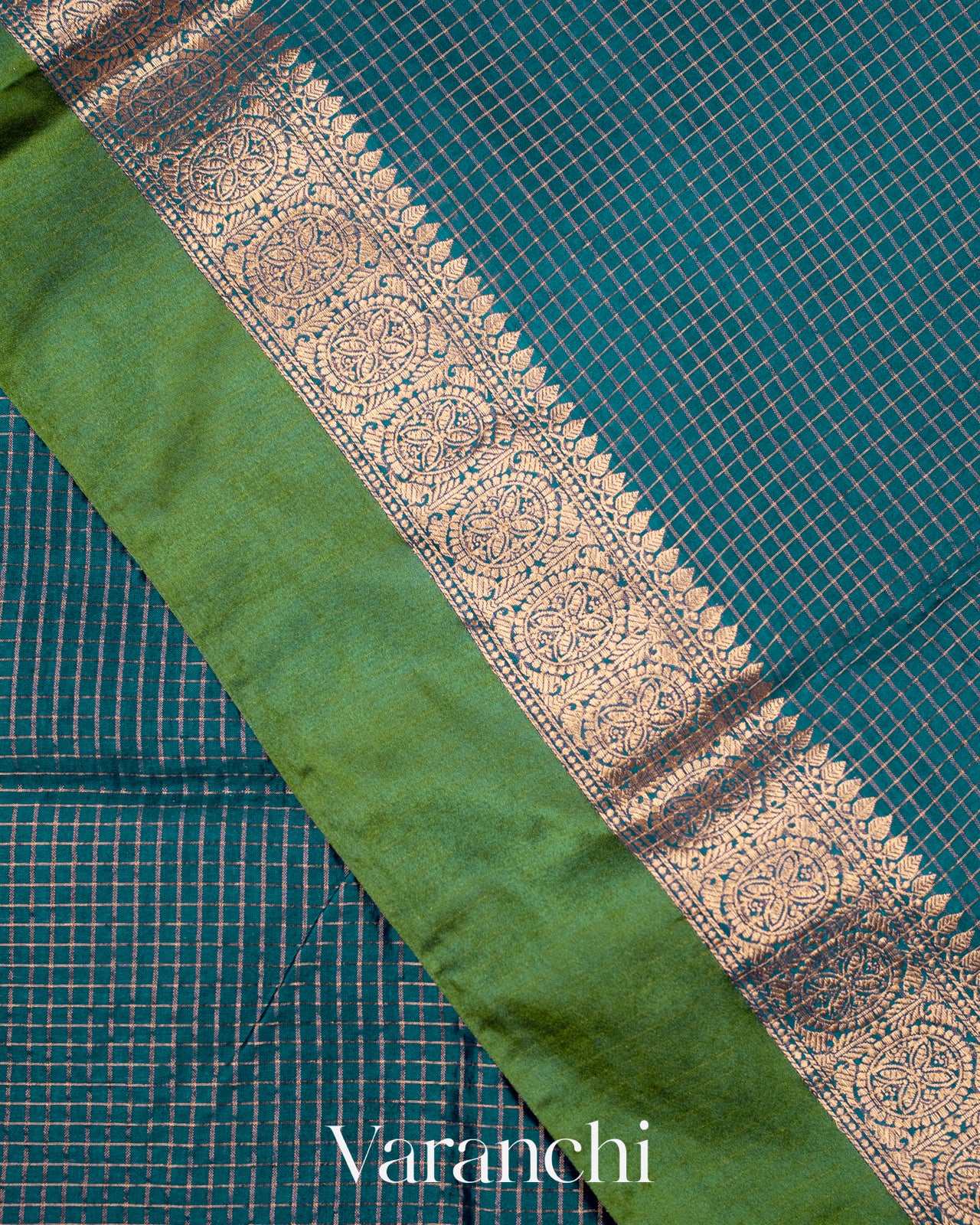 Ink Blue Pure Katan Silk Saree