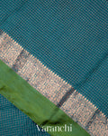 Ink Blue Pure Katan Silk Saree