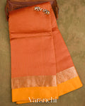 Orange Pure Katan Silk Saree
