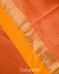Orange Pure Katan Silk Saree