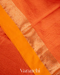 Bright Orange Pure Katan Silk Saree