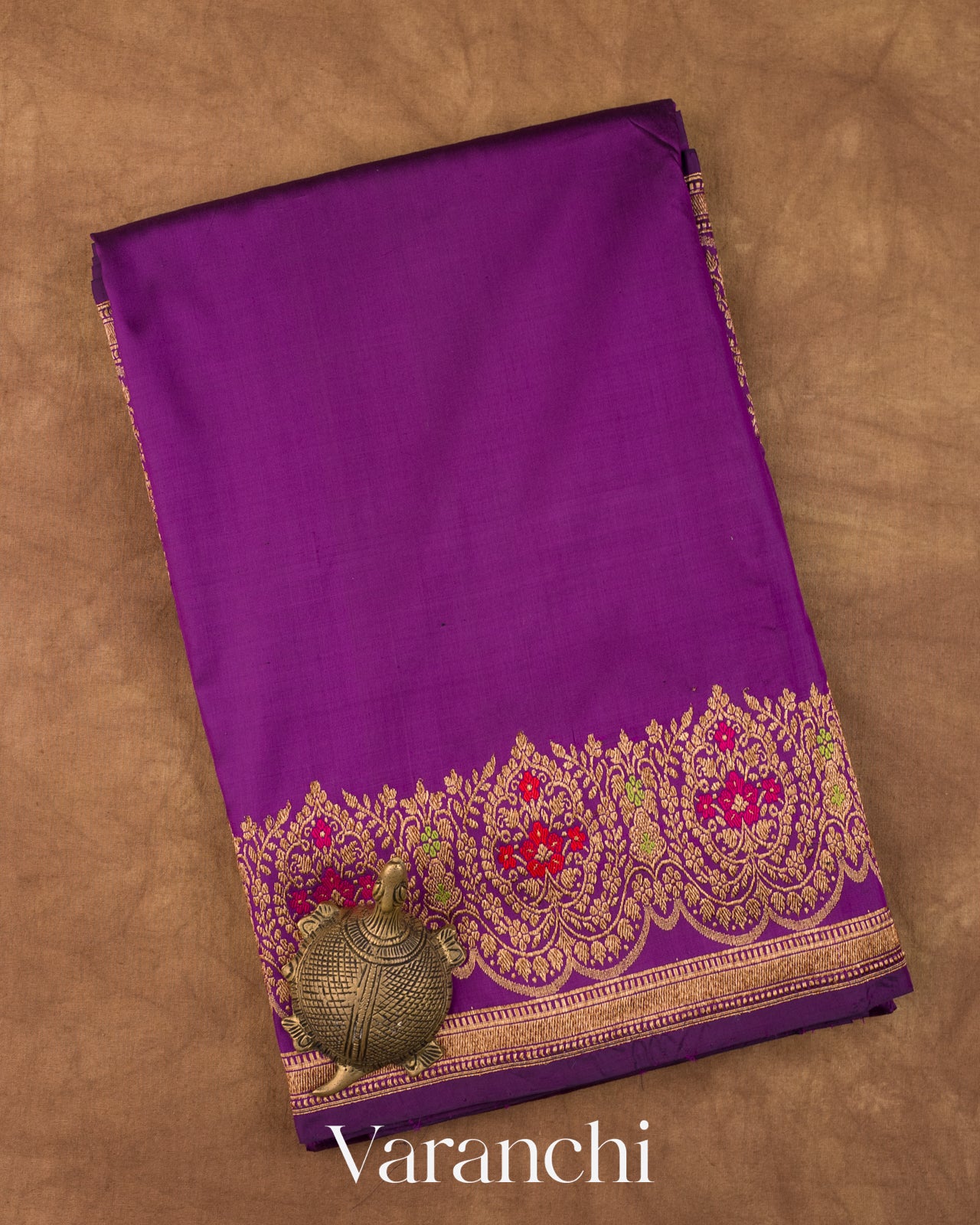 Royal Purple Pure Katan Silk Handloom Saree 