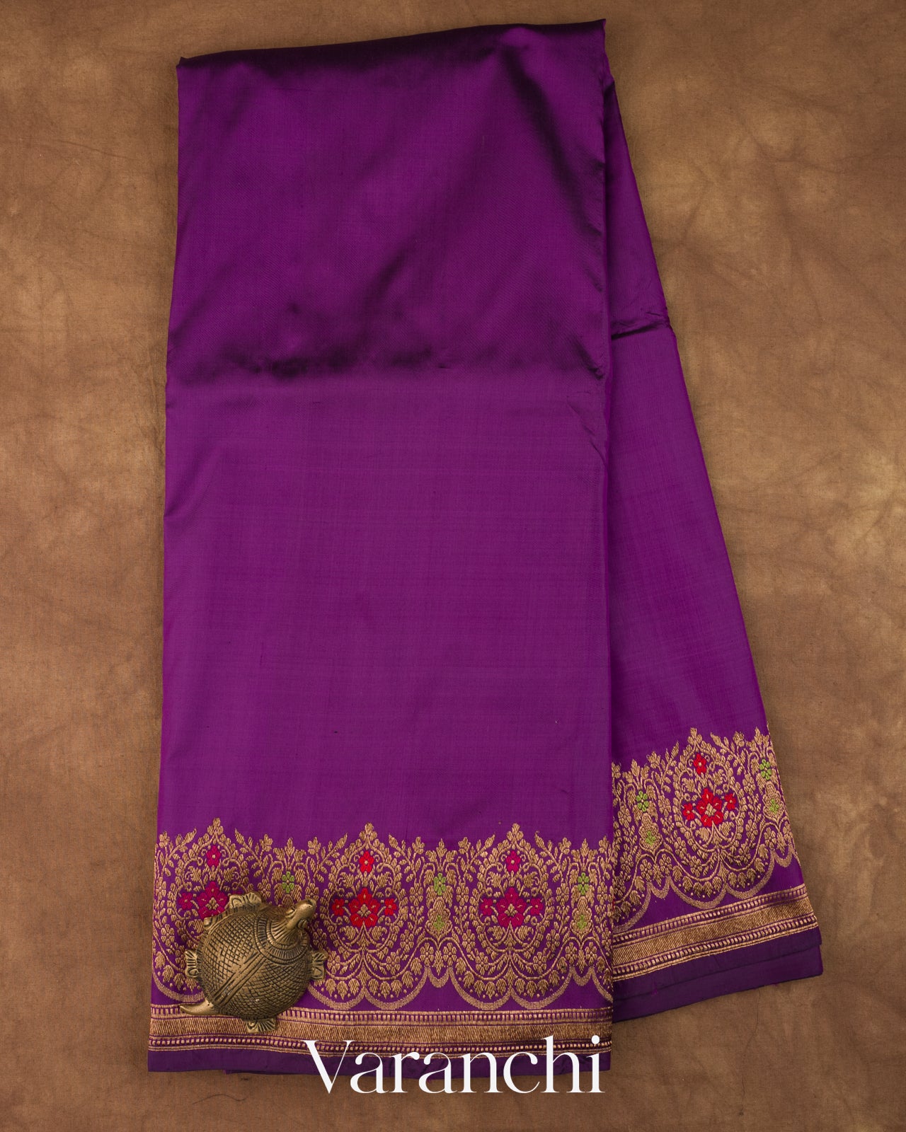 Royal Purple Pure Katan Silk Handloom Saree 