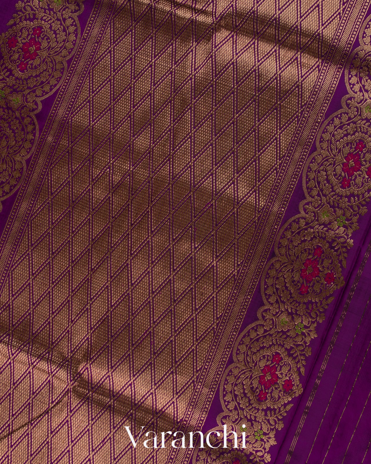 Royal Purple Pure Katan Silk Handloom Saree 