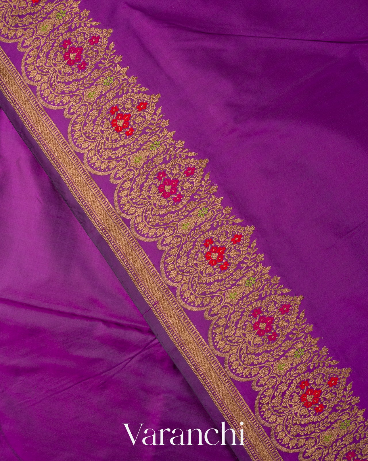 Royal Purple Pure Katan Silk Handloom Saree 