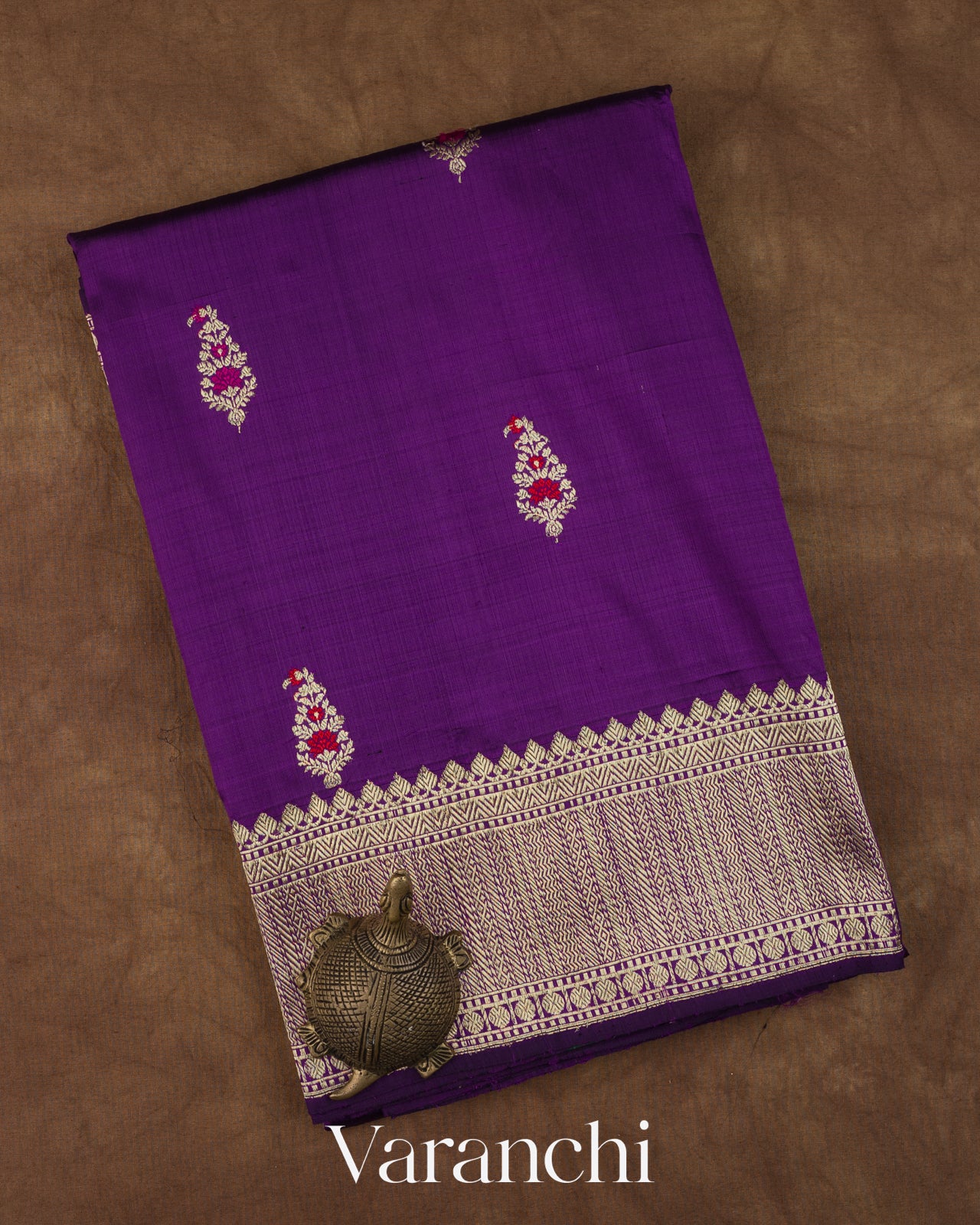 Deep Plum Purple Pure Katan Silk Handloom Saree