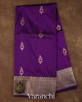 Deep Plum Purple Pure Katan Silk Handloom Saree