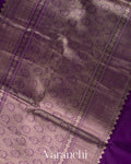 Deep Plum Purple Pure Katan Silk Handloom Saree
