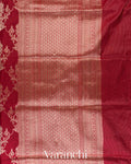 Deep Crimson Red Pure Katan Silk Handloom Saree