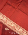 Maroon Pure Katan Silk with Resham Weaving Handloom Saree
