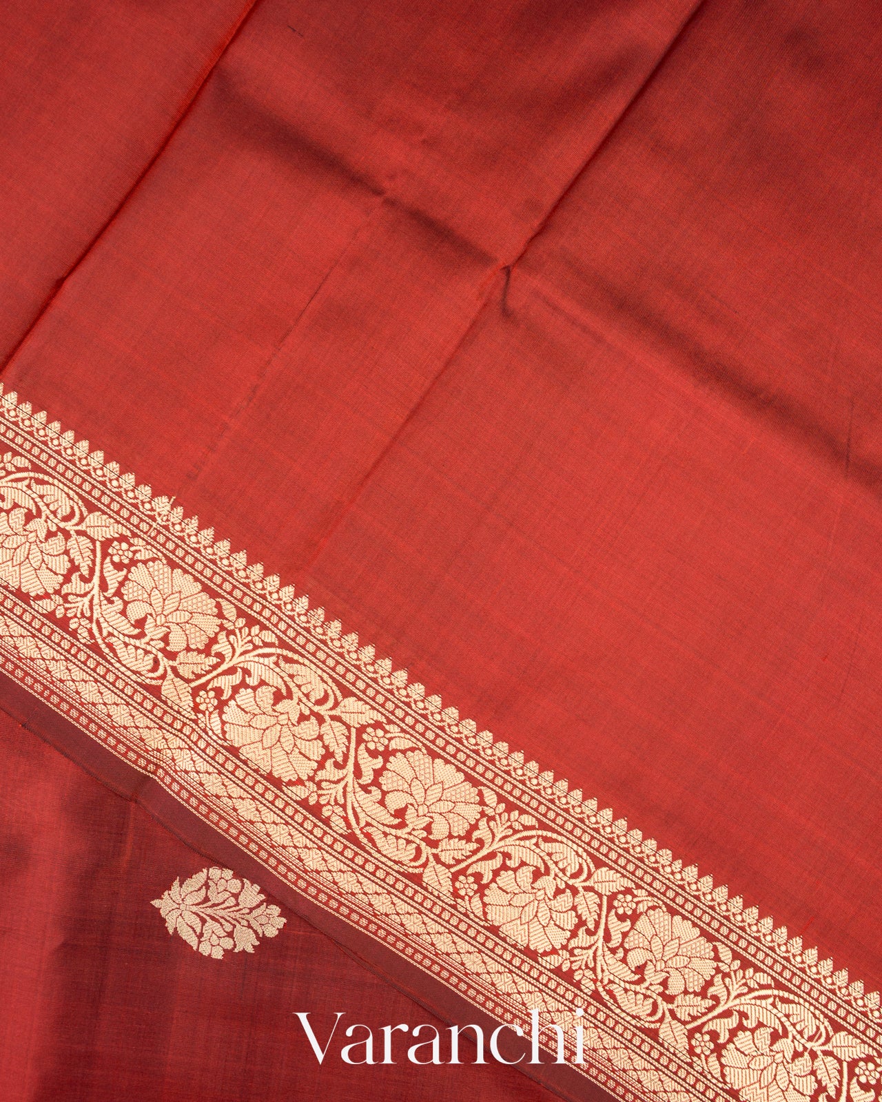 Maroon Pure Katan Silk with Resham Weaving Handloom Saree