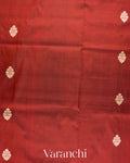 Maroon Pure Katan Silk with Resham Weaving Handloom Saree