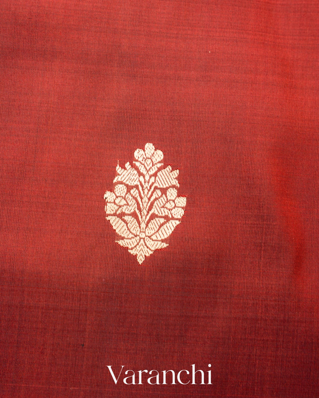 Maroon Pure Katan Silk with Resham Weaving Handloom Saree