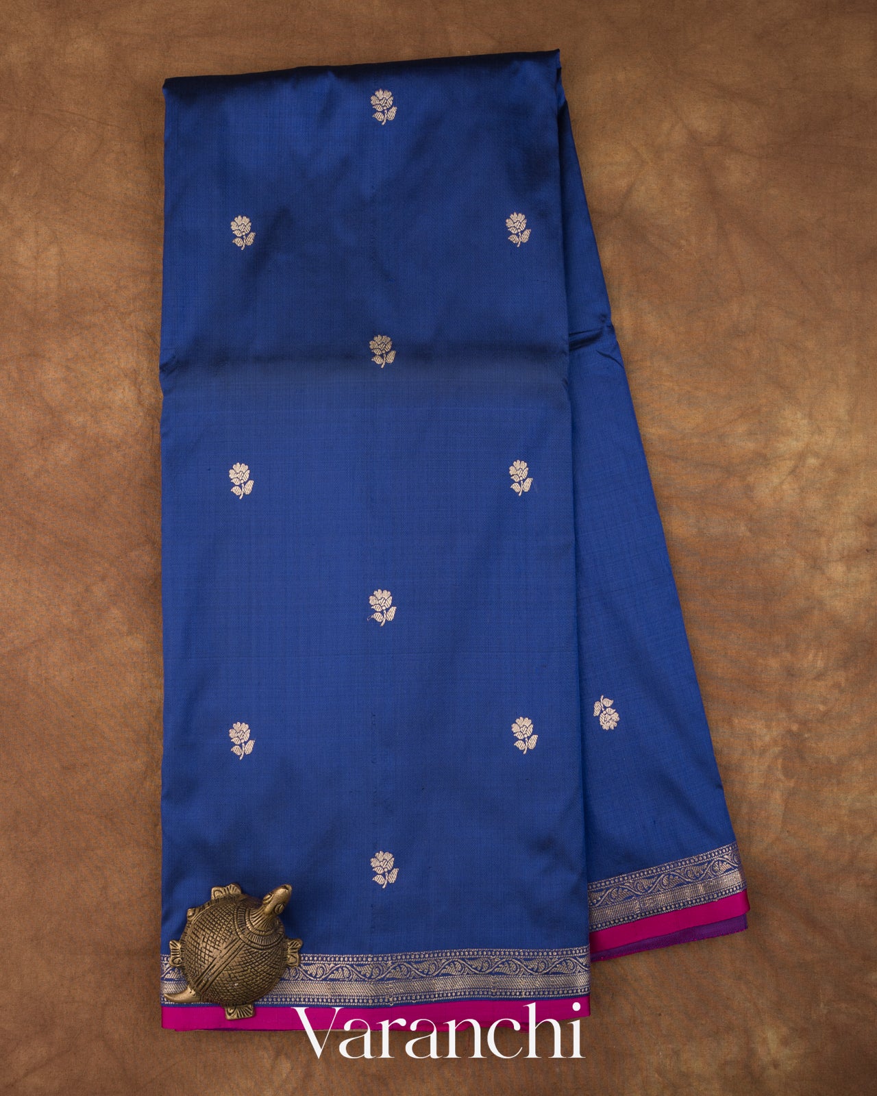 Royal Blue Pure Katan Silk Handloom Saree 