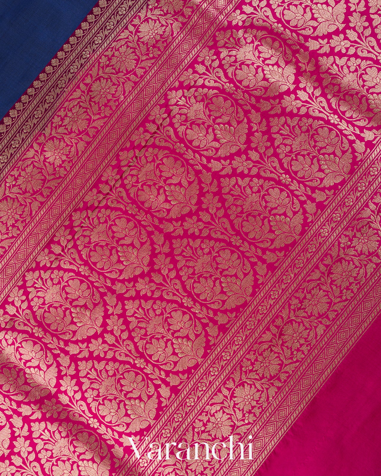 Royal Blue Pure Katan Silk Handloom Saree 