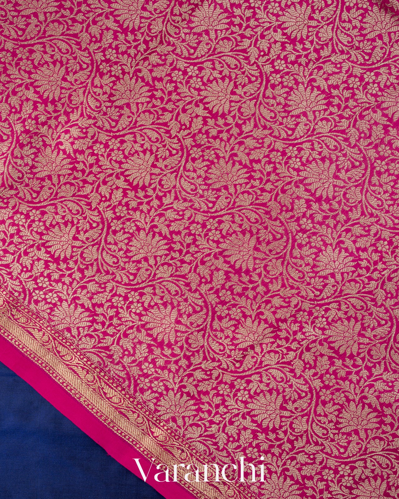 Royal Blue Pure Katan Silk Handloom Saree 
