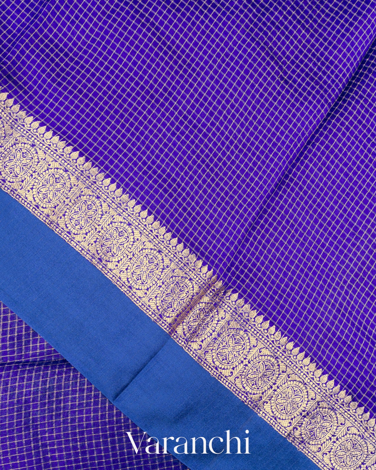 Royal Blue Pure Katan Silk Saree