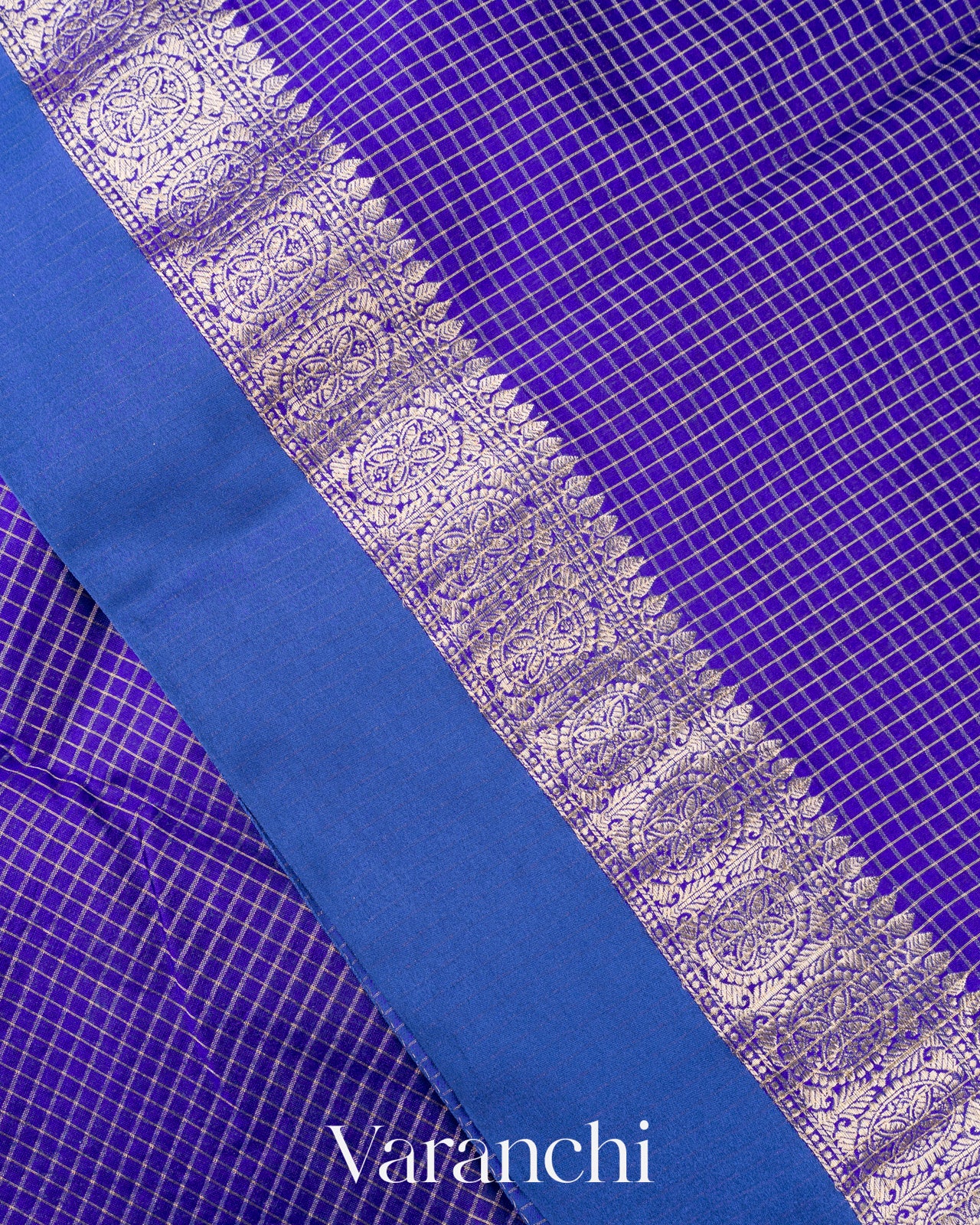Royal Blue Pure Katan Silk Saree