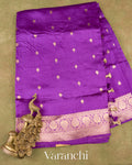 Purple Pure Katan Silk Handloom Saree 