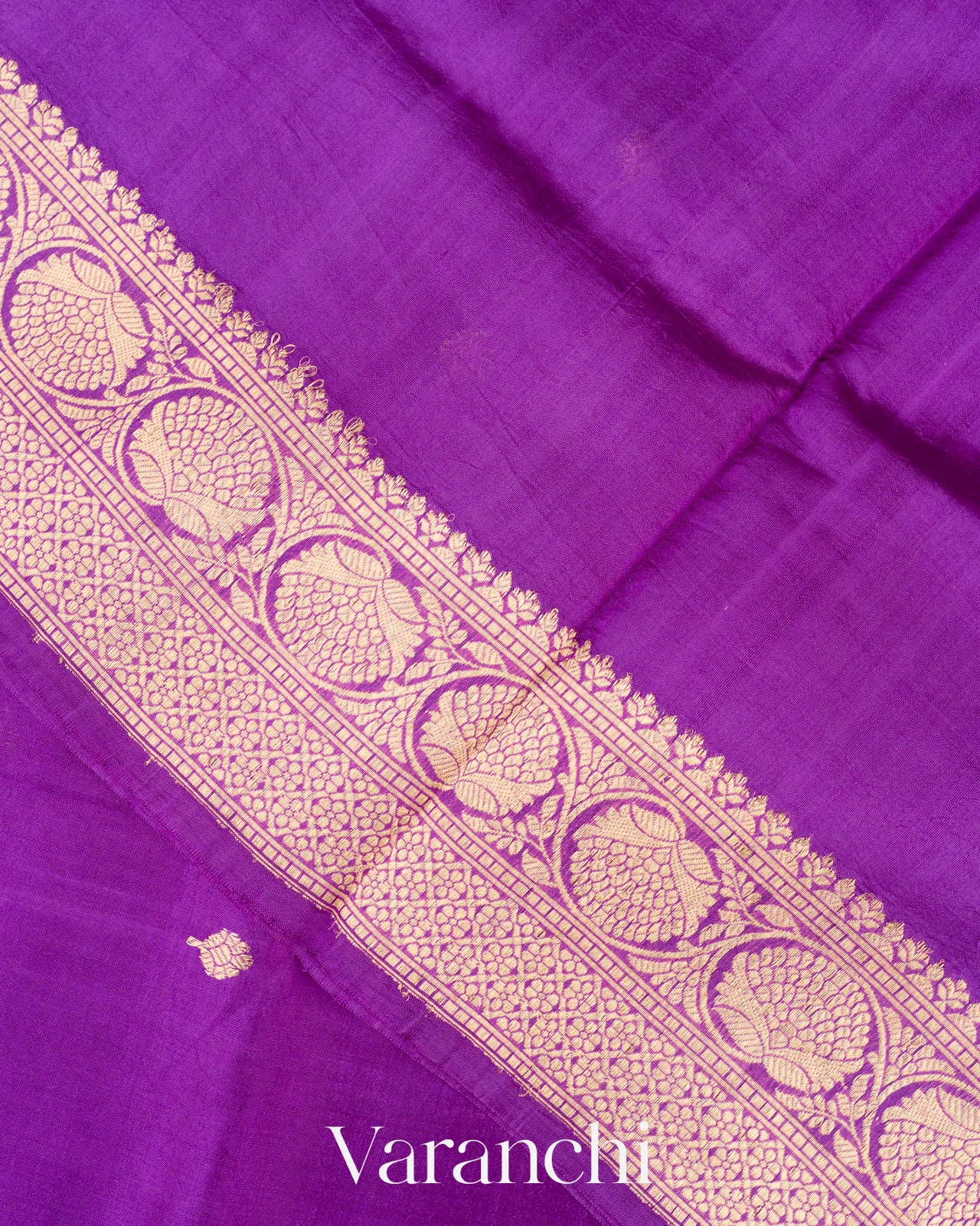 Purple Pure Katan Silk Handloom Saree 