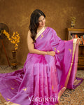 Orchid Pure Katan Silk Handloom Saree 
