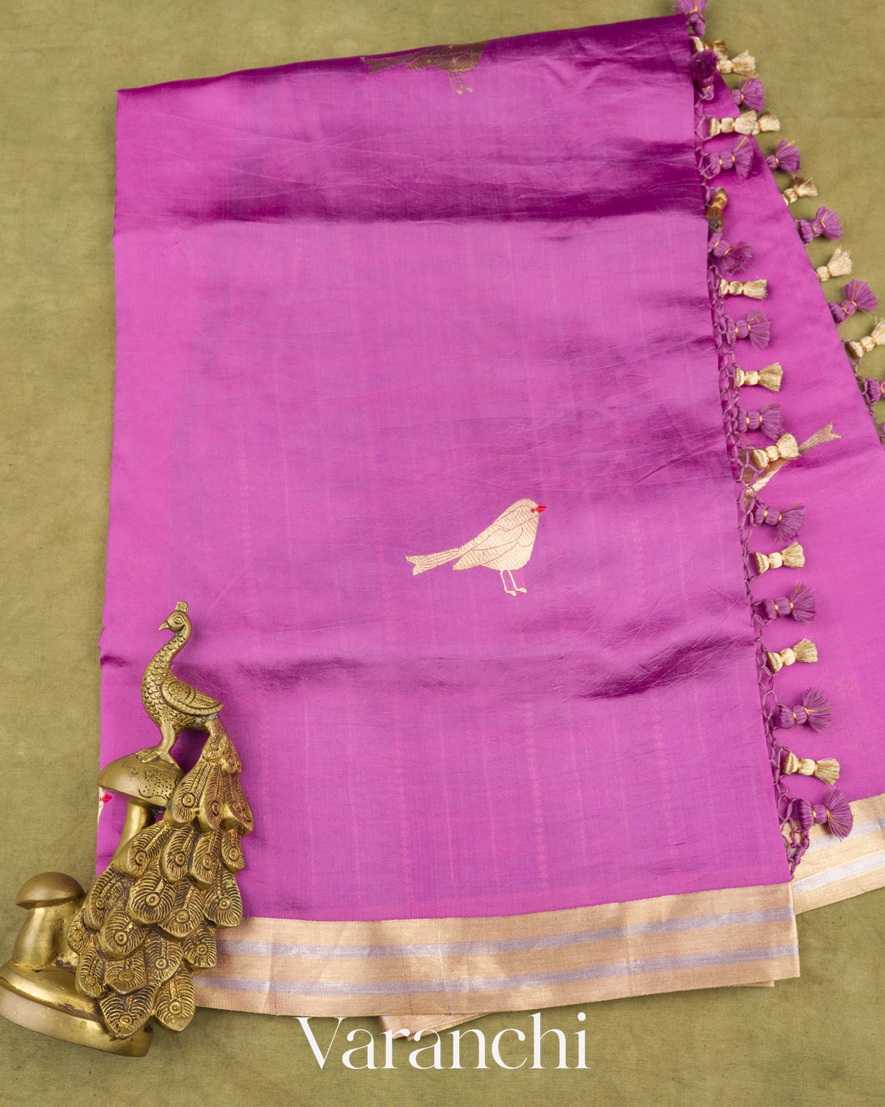Orchid Pure Katan Silk Handloom Saree 
