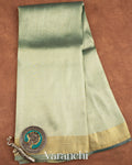 Pastel Blue Pure Tissue Katan Silk Saree