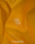 Mustard Yellow Pure Katan Silk Handloom Saree