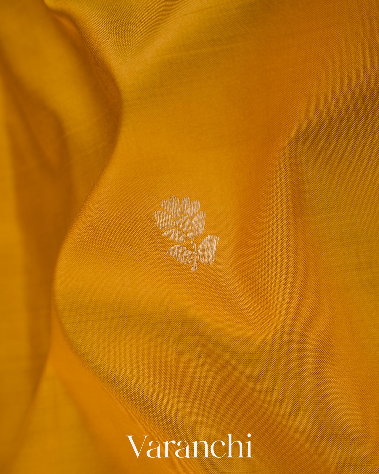 Mustard Yellow Pure Katan Silk Handloom Saree